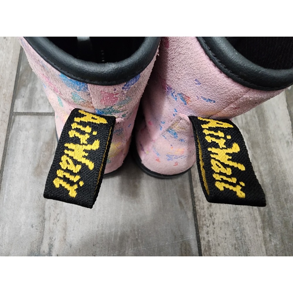 Dr. Martens Sheridan Ankle Boots Pink Floral Print Lace Up Womens Size 6 - Picture 5 of 12